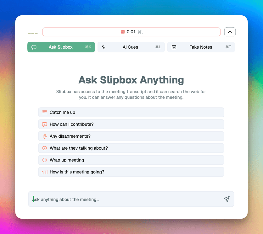 Ask Slipbox prompt in meeting