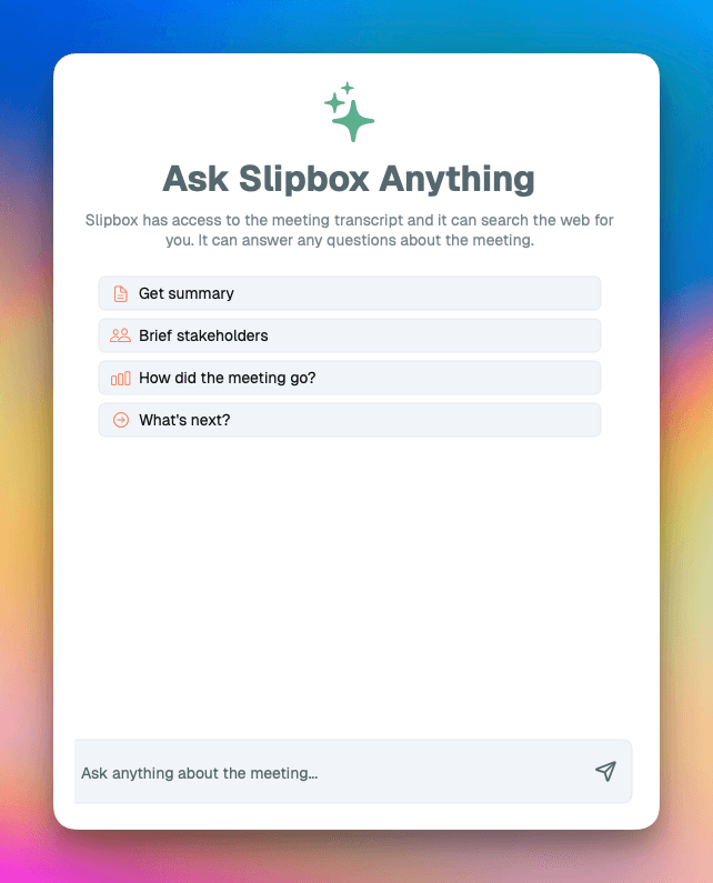 Ask Slipbox prompt in meeting